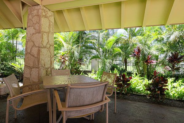 Complete your poolside experience with a comfortable area to sit, relax, and make memories.
