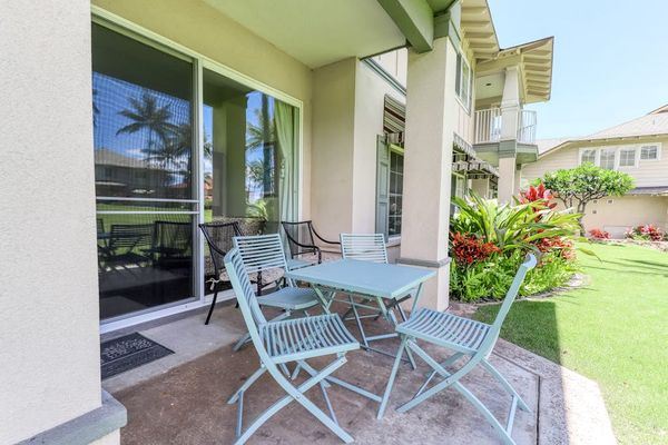 Savor your morning coffee or evening meals in this cozy patio dining space.