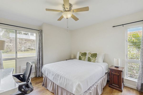 Sleep comfortably and stay focused with a queen bed and convenient work area.