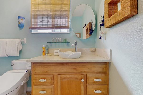 Bathroom vanity with ample counter space