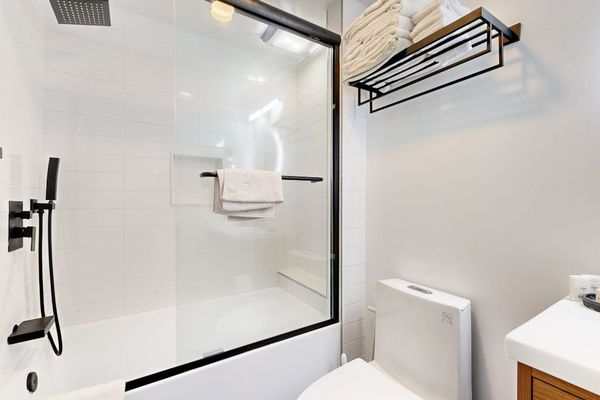 Enjoy the convenience of a spacious walk-in shower during your stay.