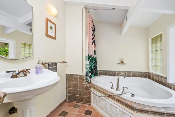 Bathroom with soaking tub for a relaxing bath