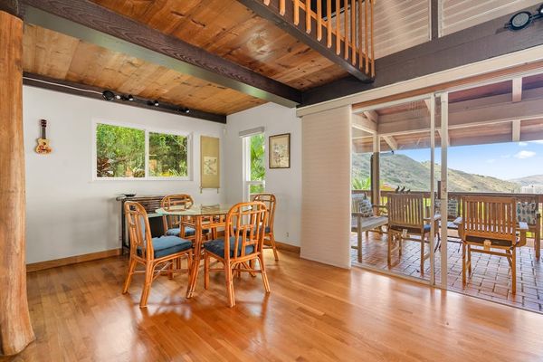 Dining area connecting indoor and outdoor spaces