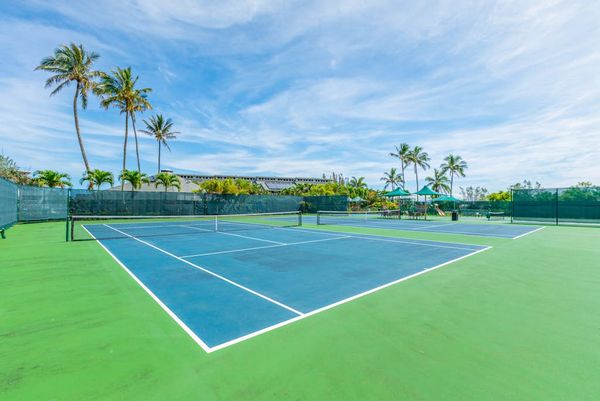 Outdoor tennis court for friendly matches and active fun