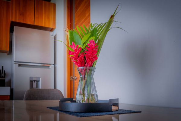 Fresh tropical flowers bring a warm Costa Rican welcome to your stay.