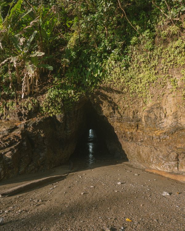 Playa Ventanas means "Windows Beach" due to this natural rock formations