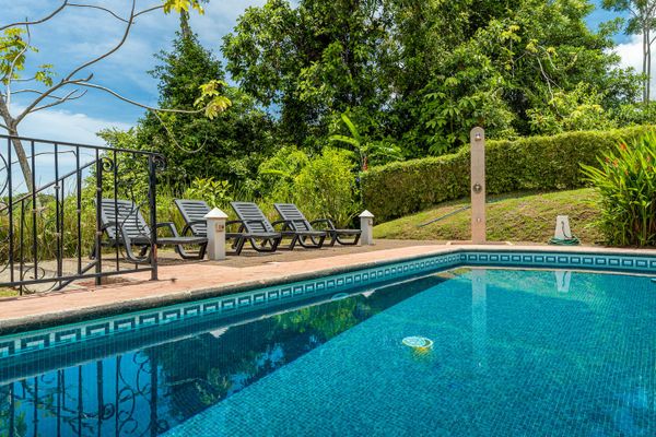 spacious pool offering plenty of room for everyone to enjoy.