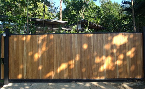 The property is gated for privacy.