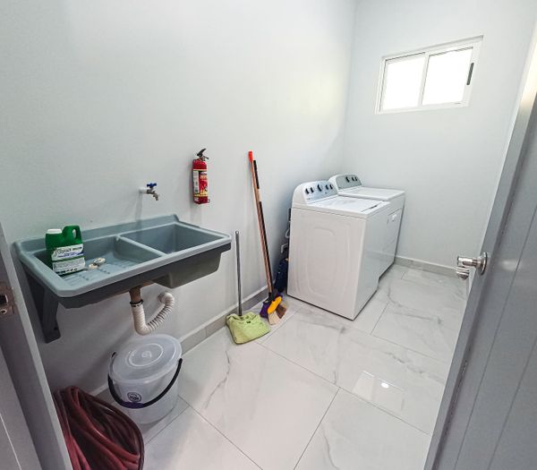In-home clothes washer and clothes dryer is free to use. Detergent is not provided.