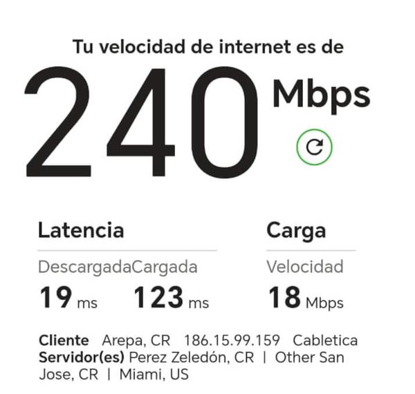 Fast Internet speeds of over 200 MBPS