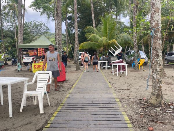 Playa Ventanas is now wheelchair accesible as well, there is also plenty of parking spaces along the beach, so is a very short walk from your car to the sand. Truly, steps away