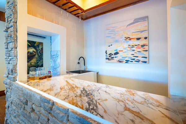 A bar to prepare cocktails