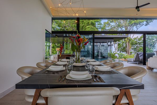 Plenty of room at the large dining table for everyone to enjoy a wonderful meal - ask us about having a private chef prepare meals for you.