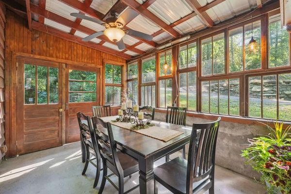 Porch dining area