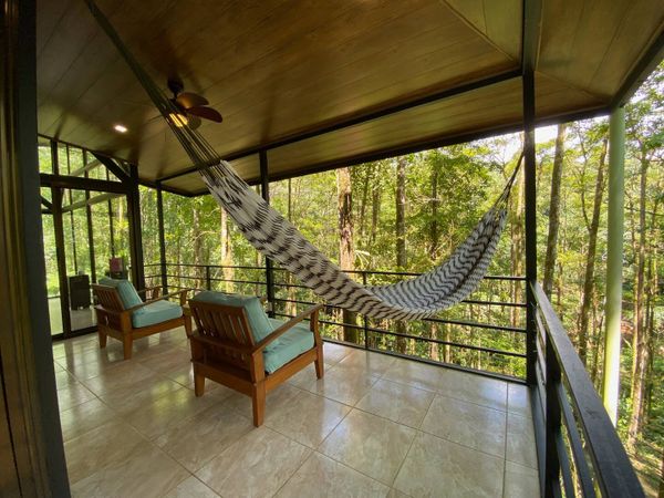 Relax on the patio and the hammock.