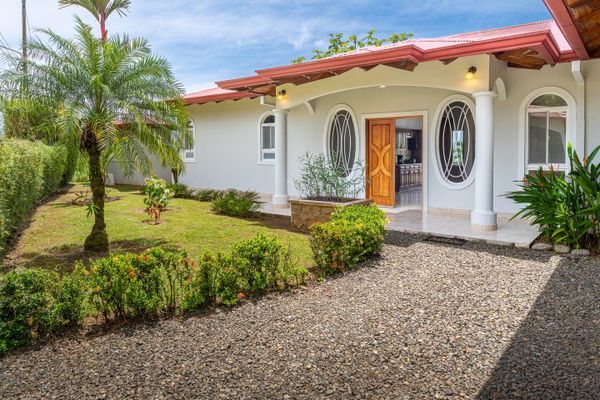 A charming, well-maintained front of the house