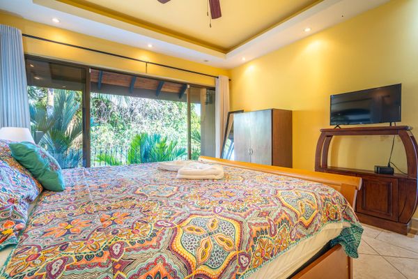 In suite second bedroom has a private balcony and smart tv