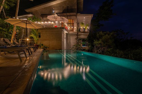 Enjoy an evening swim in the infinity pool.