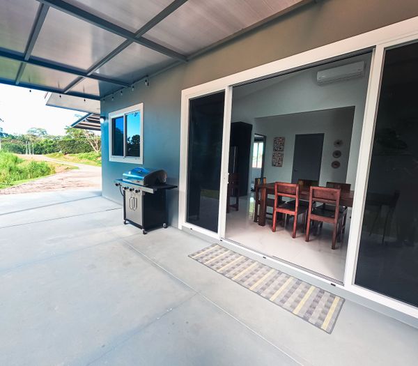 A modern grill area, perfect for outdoor cooking and entertaining with friends.