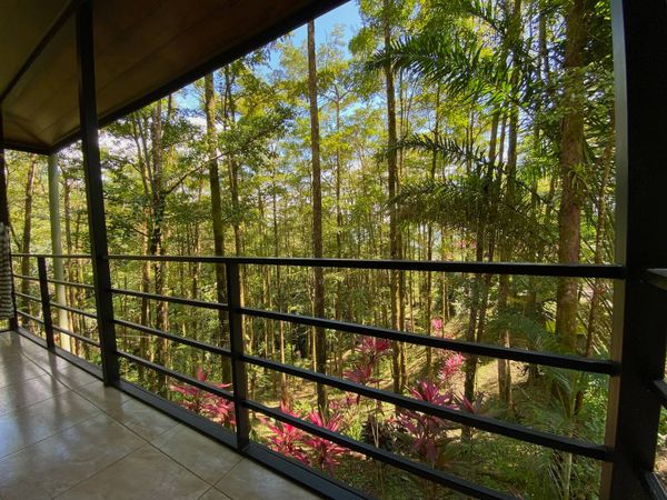 terrace is equipped with a strong guardrail, providing extra security.