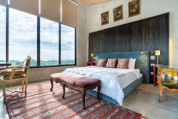 Penthouse bedroom.