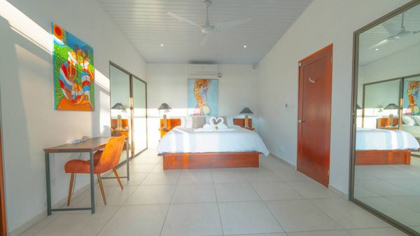 Owner's Suite has en-suite bathroom and access to the upstairs covered patio.