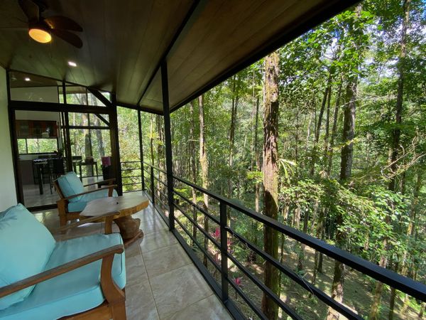 Enjoy the mesmerizing jungle views from the  Master bedroom covered terrace
