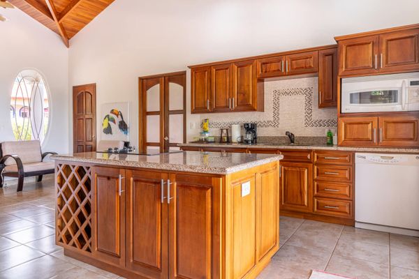 Well-equipped kitchen.