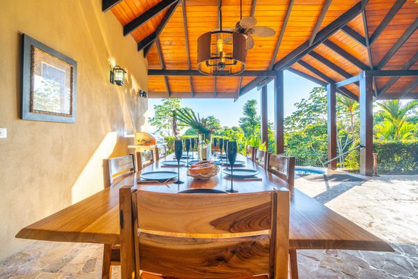 A grand dining table, blending style and function for an exceptional dining experience