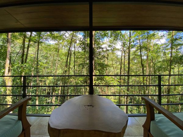 open terrace with stunning views of the surrounding nature.
