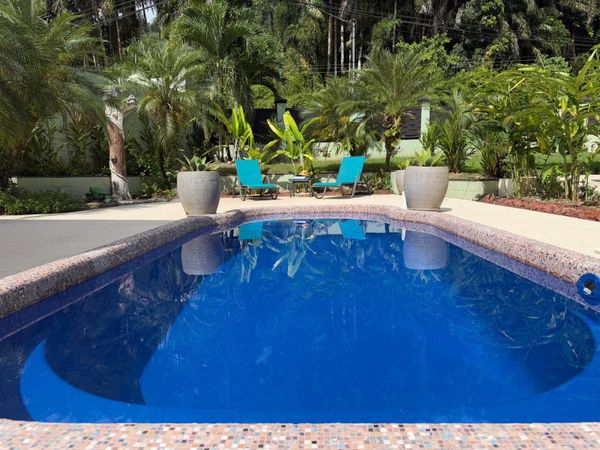 Private swimming pool.