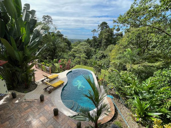 Enjoy a relaxing swim in this pool with incredible views.