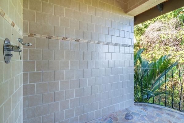 There are two showers in the Owner's Suite - including this Outdoor shower