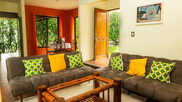 large living room combines serenity and space, with a peaceful atmosphere and plenty of room to entertain or unwind