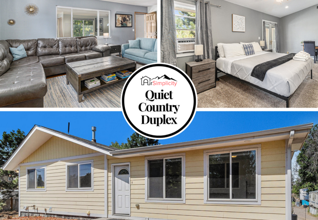 Updated quiet country duplex – patio – sleeps 8