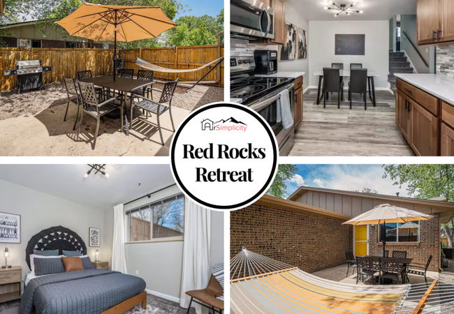 Red rocks retreat with fenced yard