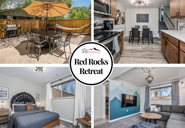 Red rocks retreat with fenced yard