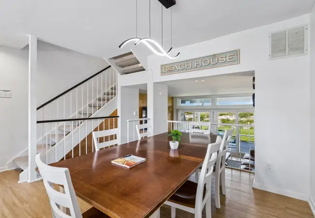 Oceanfront home w beach walkway