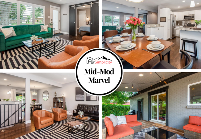 Mid-mod marvel • central • game rm/wet bar • patio