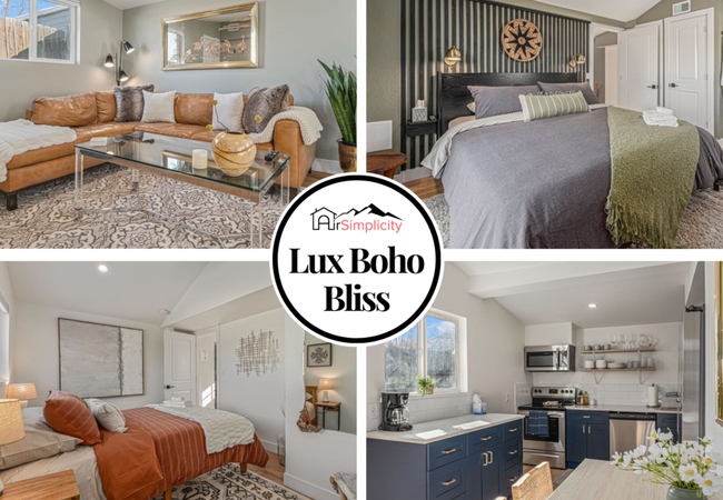 The lux boho bliss • pet-friendly • fenced yard