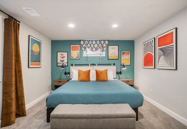 Colorful getaway | hot tub + enchanting yard