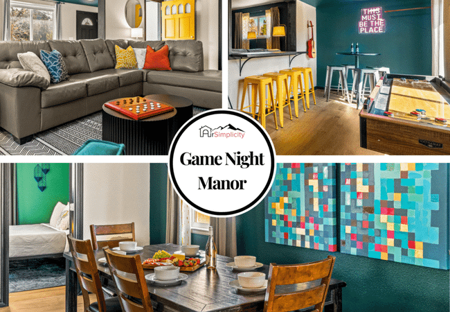 Game night manor | 8 br | secluded