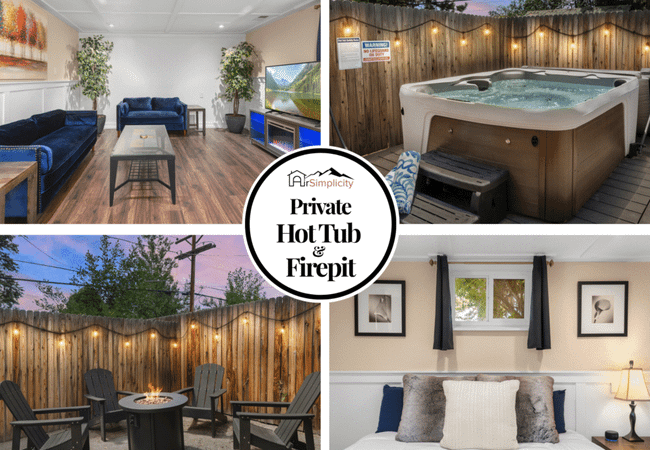 Private hot tub & fire pit – near bear creek park
