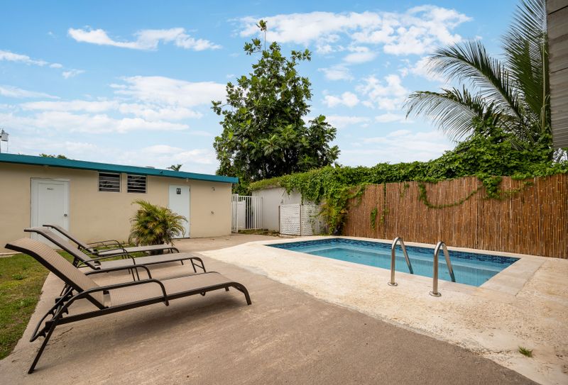 Gated, private pool for an exclusive, cool dip.
