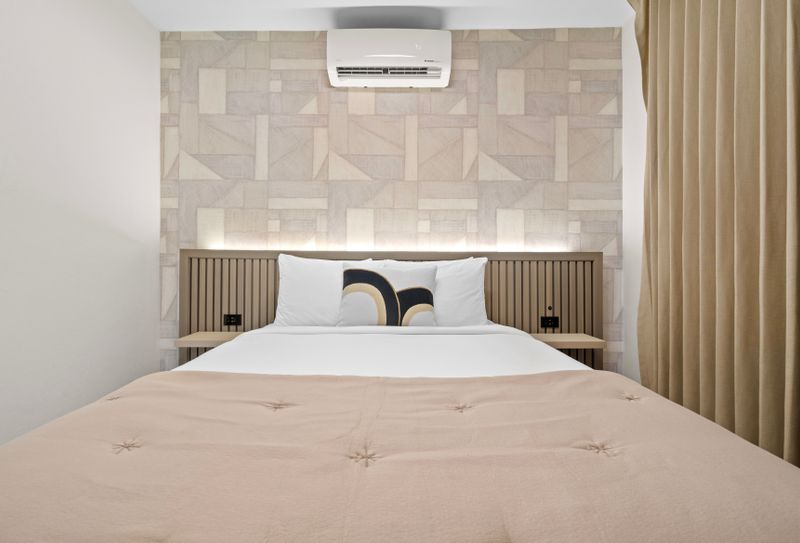 Unwind in our cozy and stylish room, perfect for a restful night's sleep.