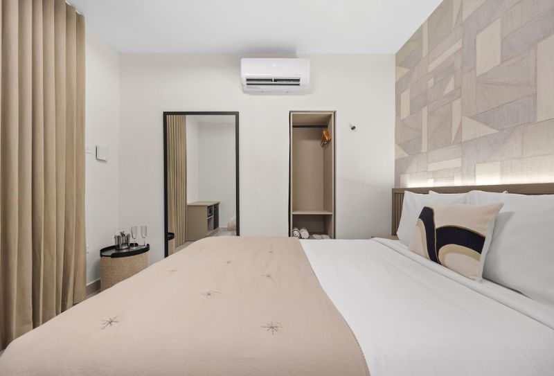 Serene escape with a minimalist aesthetic and calming neutral tones