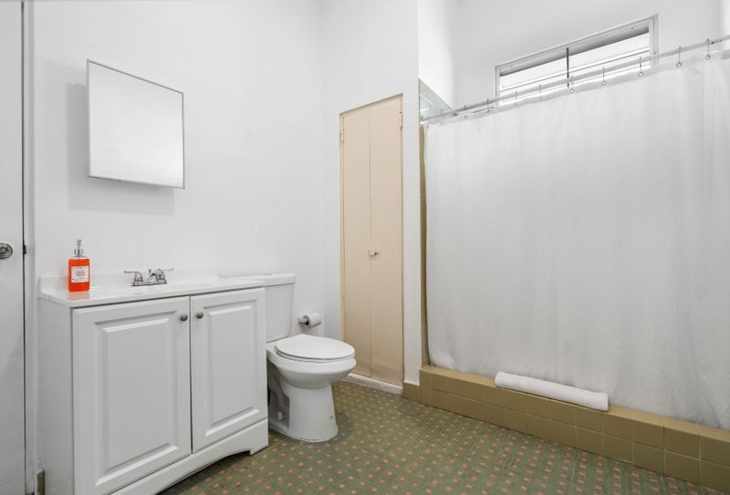 This fresh and functional bathroom has everything you need to freshen up during your stay.
