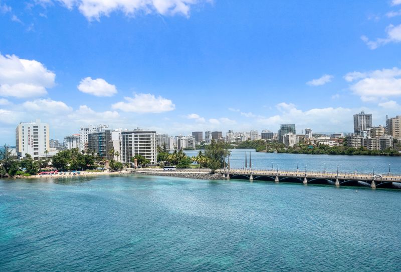 A postcard-perfect view. The beautiful lagoon and city are your backdrop.