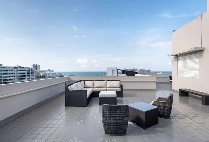 Sunbathe or relax in our stylish rooftop lounge.