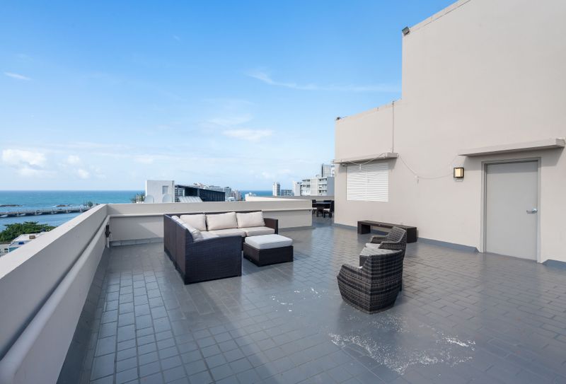 Sunbathe or relax in our stylish rooftop lounge.